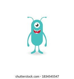 Monster cartoon devil character illustration vector design