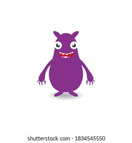 Monster cartoon devil character illustration vector design