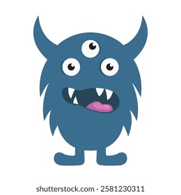 Monster cartoon devil character illustration vector design