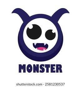 Monster cartoon devil character illustration vector design