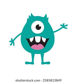 Monster cartoon devil character illustration vector design