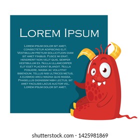 monster cartoon funny vector illustration