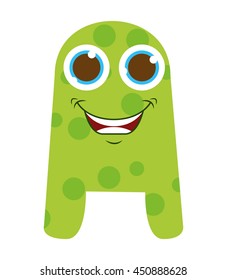 monster cartoon isolated icon design, vector illustration  graphic 