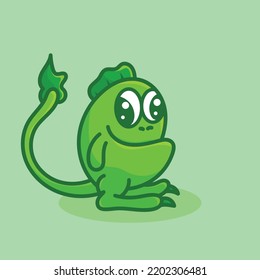 Monster Cartoon Mascot Vector Design Flat Cute Smile Expression