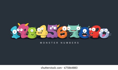 Monster Cartoon numbers