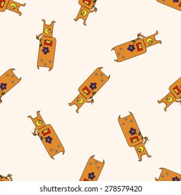 monster cartoon , cartoon seamless pattern background