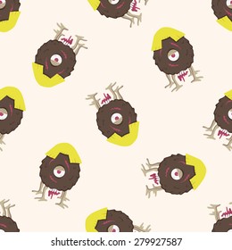 monster cartoon , cartoon seamless pattern background