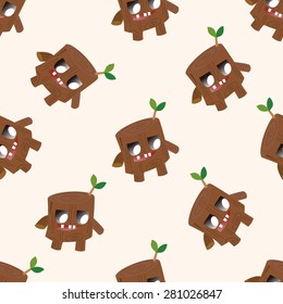 monster cartoon , cartoon seamless pattern background