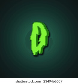 monster cartoon style font effect. Custom alphabet for game title or movie poster.