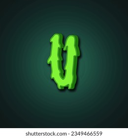 monster cartoon style font effect. Custom alphabet for game title or movie poster.