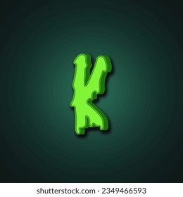 monster cartoon style font effect. Custom alphabet for game title or movie poster.