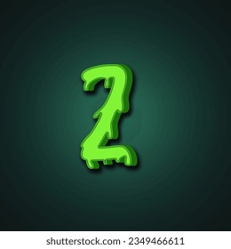 monster cartoon style font effect. Custom alphabet for game title or movie poster.
