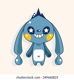 monster cartoon theme elements vecotr,eps