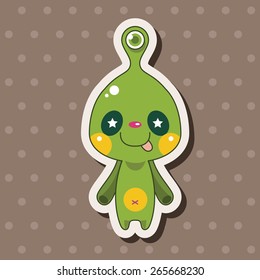 monster cartoon theme elements vecotr,eps