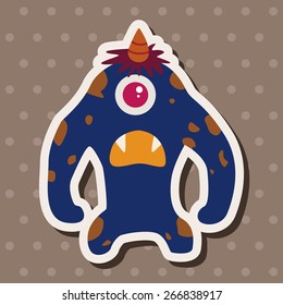 monster cartoon theme elements vecotr,eps