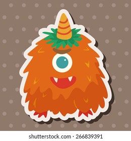monster cartoon theme elements vecotr,eps
