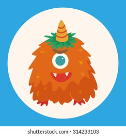 monster cartoon theme elements vecotr,eps