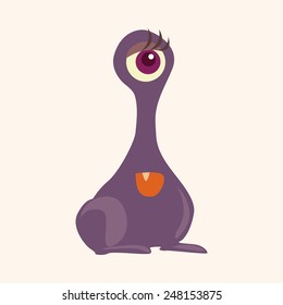 monster cartoon theme elements vector,eps