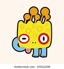 monster cartoon theme elements vector,eps