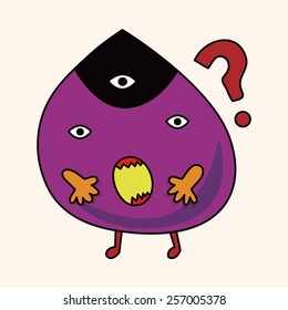 monster cartoon theme elements vector,eps