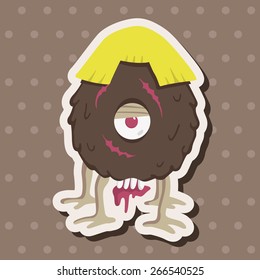 monster cartoon theme elements vector,eps