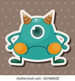monster cartoon theme elements vector,eps