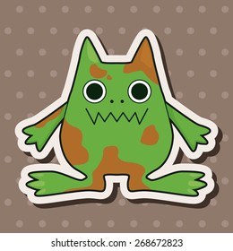 monster cartoon theme elements vector,eps