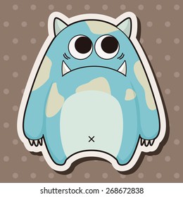 monster cartoon theme elements vector,eps