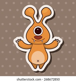 monster cartoon theme elements vector,eps