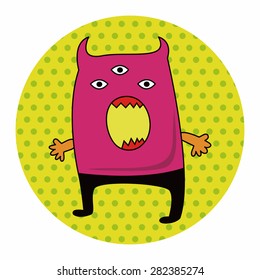 monster cartoon theme elements vector,eps