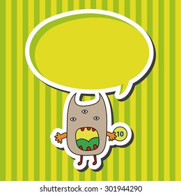 monster cartoon theme elements vector,eps