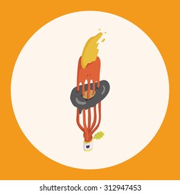 monster cartoon theme elements vector,eps