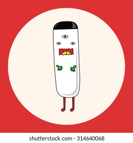 monster cartoon theme elements vector,eps