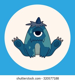 monster cartoon theme elements vector,eps