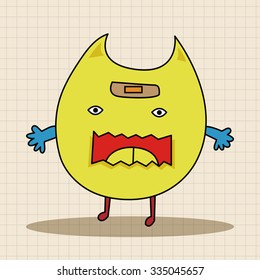 monster cartoon theme elements vector,eps