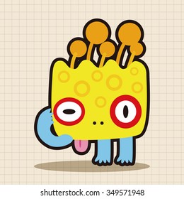 monster cartoon theme elements vector,eps