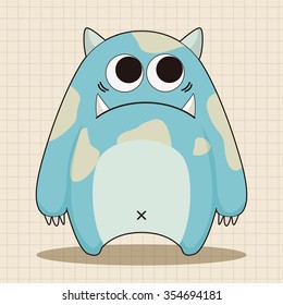 monster cartoon theme elements vector,eps