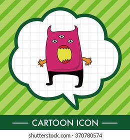 monster cartoon theme elements vector,eps