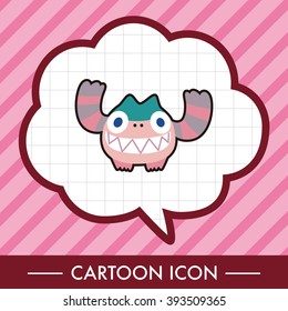 monster cartoon theme elements vector,eps