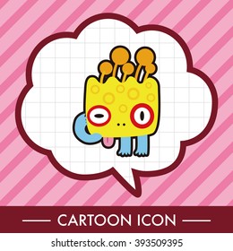 monster cartoon theme elements vector,eps