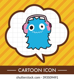 monster cartoon theme elements vector,eps