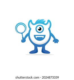 Diseño del logotipo del vector de caricaturas de los monstruos