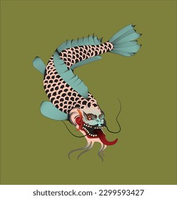 Monster catfish usually live in deep waters and have a voracious diet