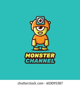 Monster channel. Logo template.