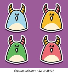 Monster character cartoon design illustration
