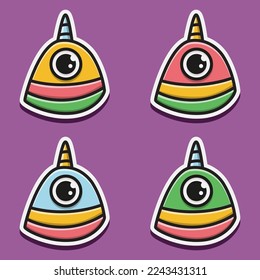 Monster character cartoon design illustration