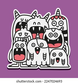 Monster character cartoon design illustration