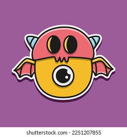 Monster character cartoon design illustration