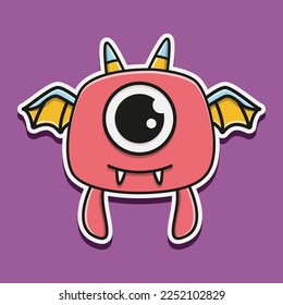 Monster character cartoon design illustration