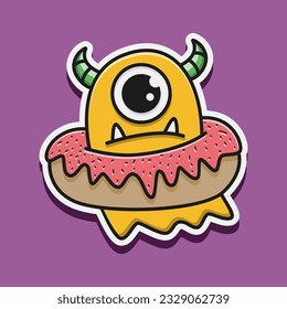 Monster character cartoon design illustration